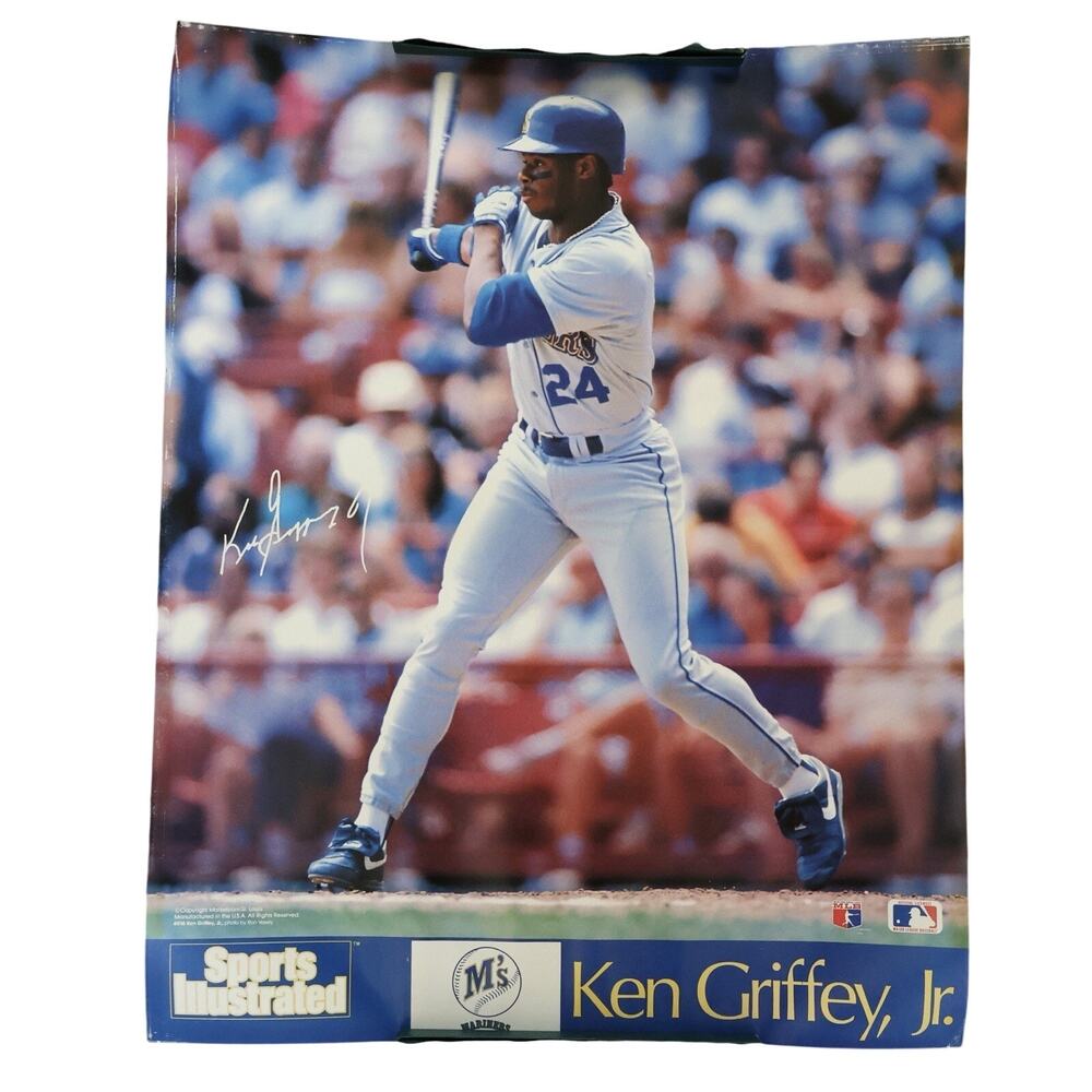 Vintage MLB Seattle Mariners Ken Griffey Jr Sports Illustrated Poster 1988 16x20